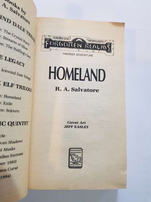Forgotten Realms, Homeland, Book One - The Dark Elf Trilogy by R.A. Salvatore