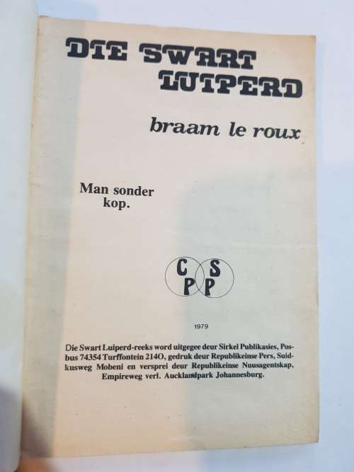 Die Swart Luiperd, No. 14 Man Sonder Kop by Braam Le Roux