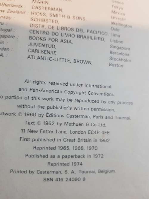 Tintin, The Adventures Of Tintin, Tintin in Tibet, Herge, 1974