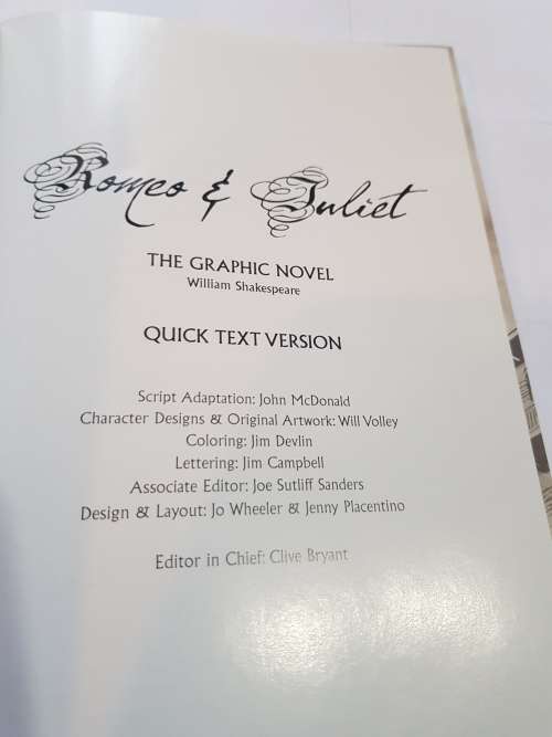 Romeo & Juliet, The Graphic Novel, William Shakespeare
