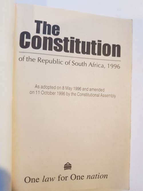 The Constitution of the Republic of South Africa, 1996