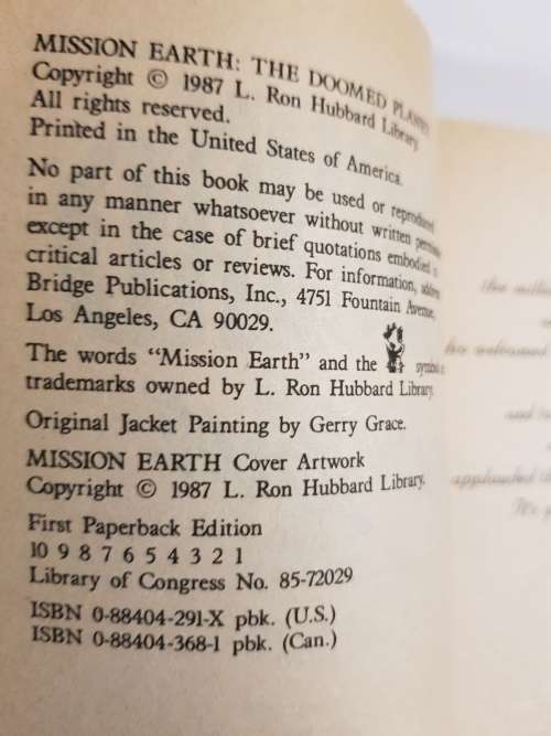 L. Ron Hubbard, The Doomed Planet, Mission Earth Volume 10