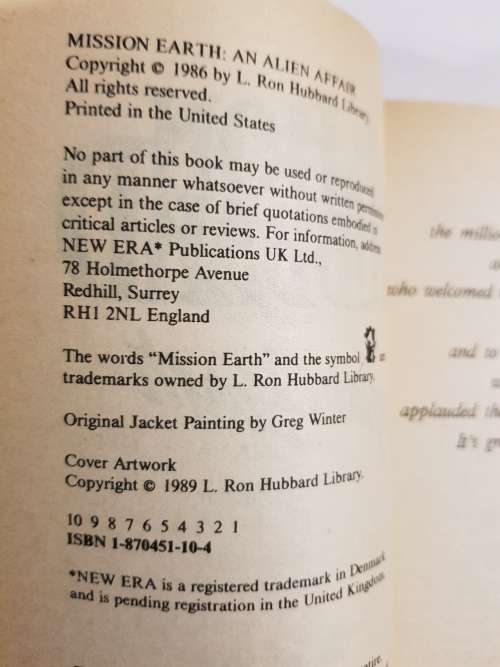 L. Ron Hubbard, An Alien Affair, Mission Earth Volume 4