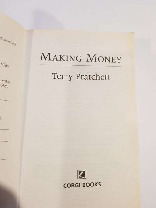 Making Money, A Discworld Novel by Terry Pratchett