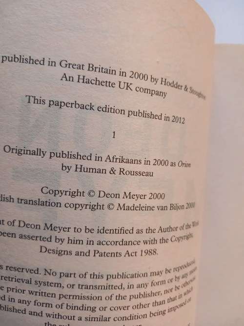 Dead at Daybreak by Deon Meyer