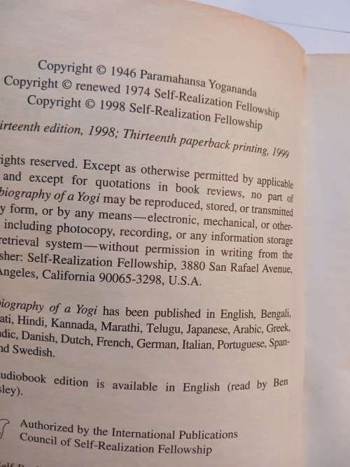 Autobiography of a Yogi by Paramahansa Yogananda