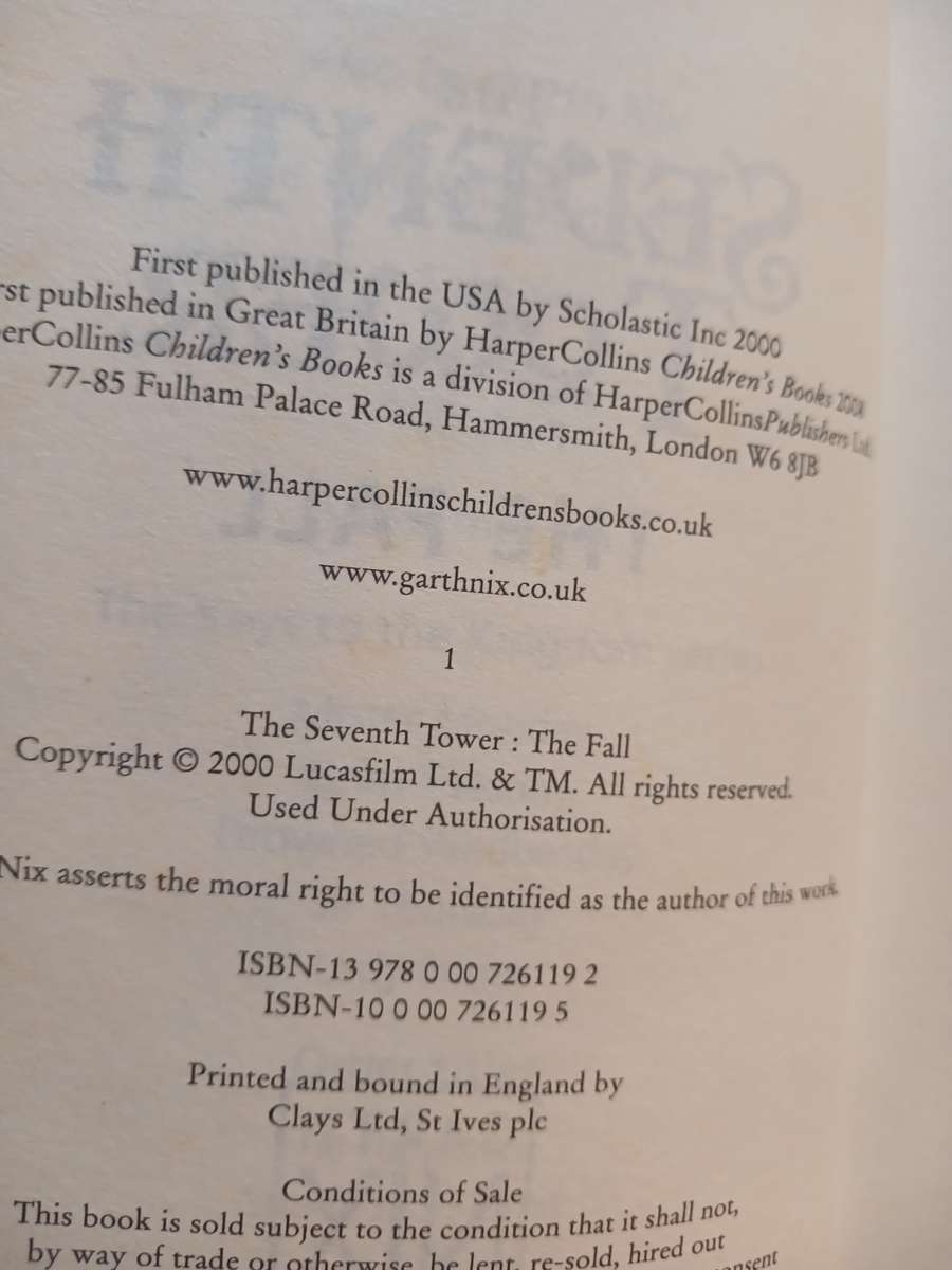 The Seventh Tower, The Fall by Garth Nix