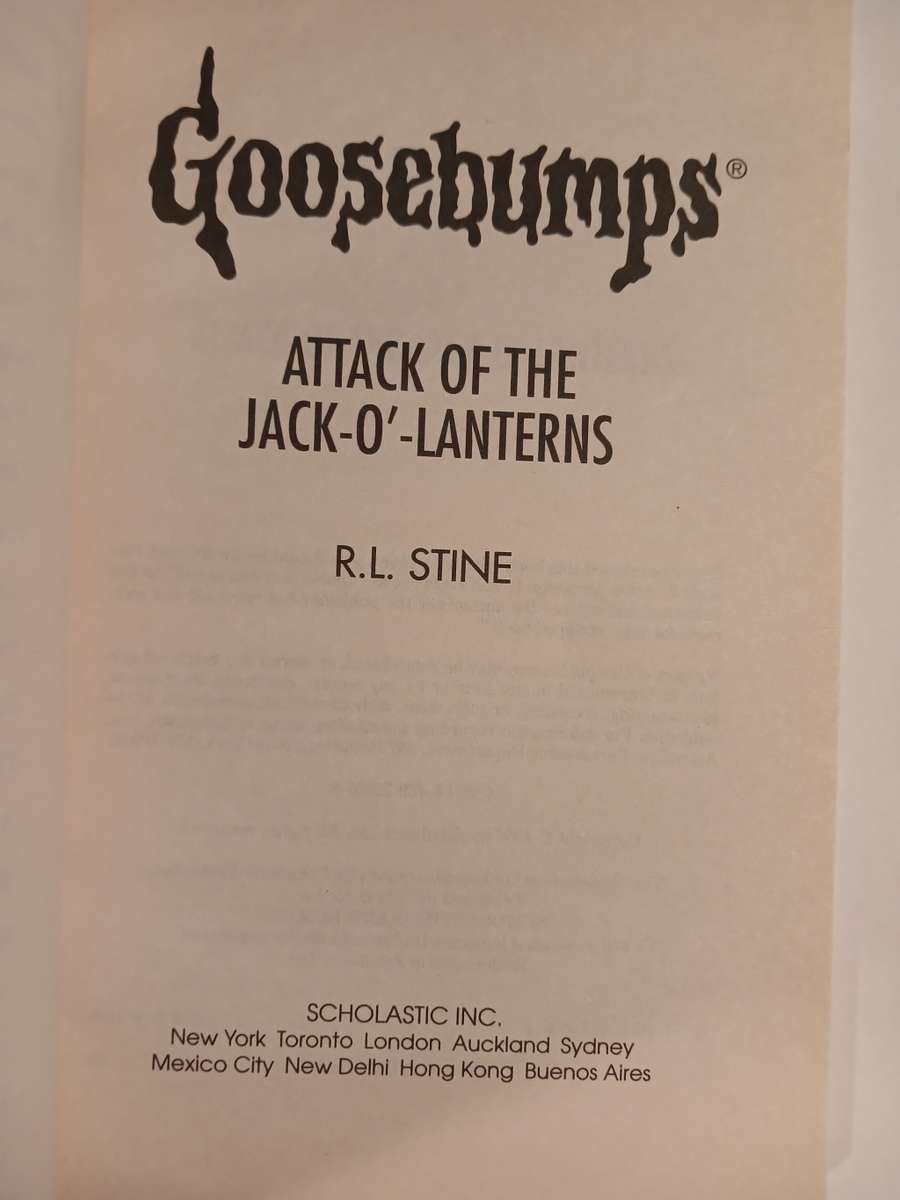 Goosebumps, Attack of the Jack-O`-Lanterns by R.L. Stine