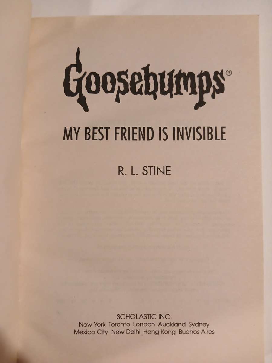 Goosebumps, My Best Friend is Invisible by R.L. Stine