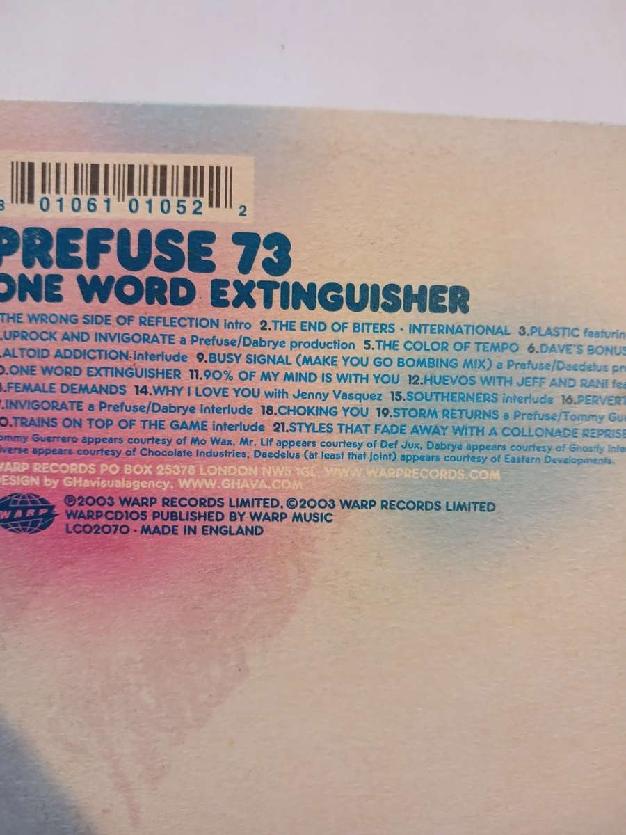 Prefuse 73, One Word Extinguisher CD