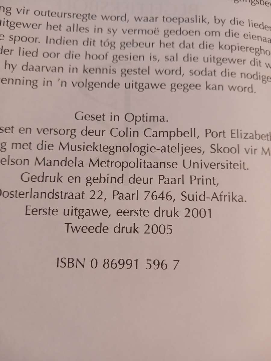 Liedboek van die Kerk, Begeleiersboek, 2005