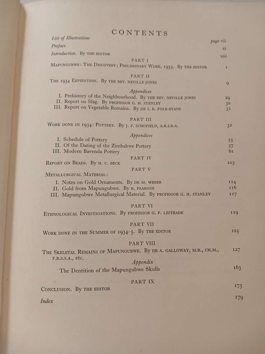 Mapungubwe, Ancient Bantu Civilization on the Limpopo edited by Leo Fouche