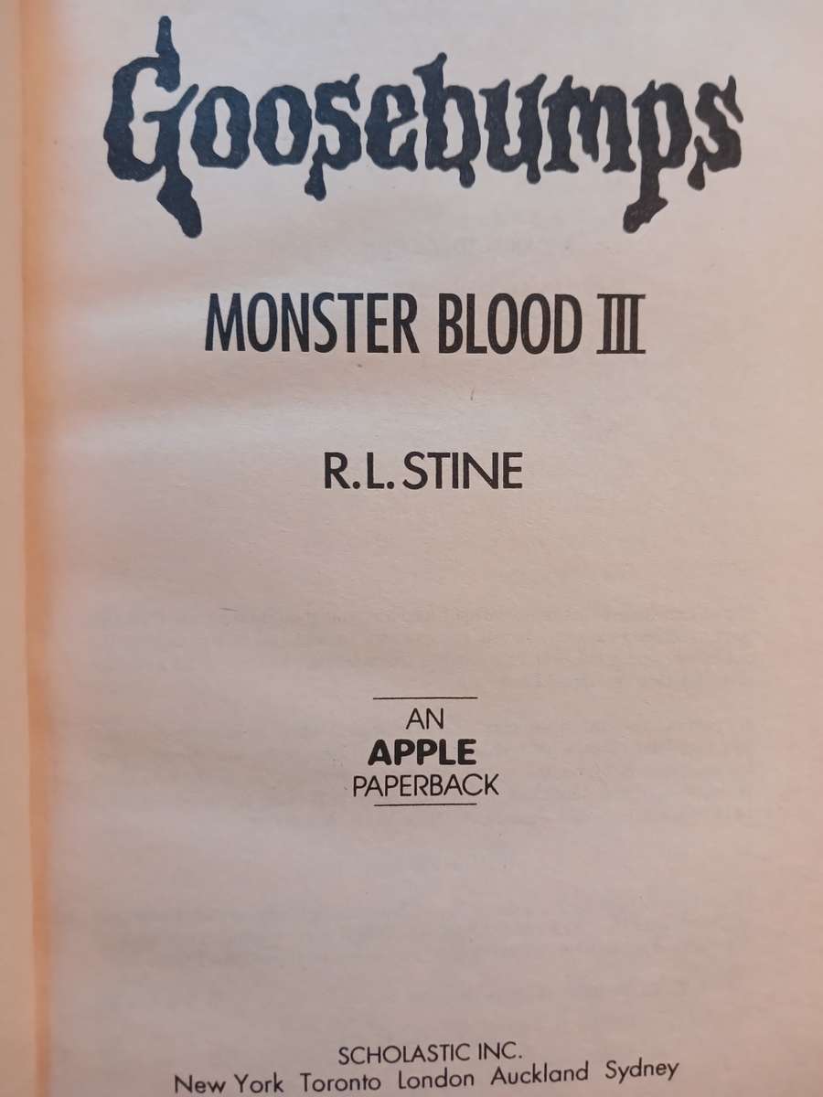 Goosebumps, Monster Blood III by R.L. Stine