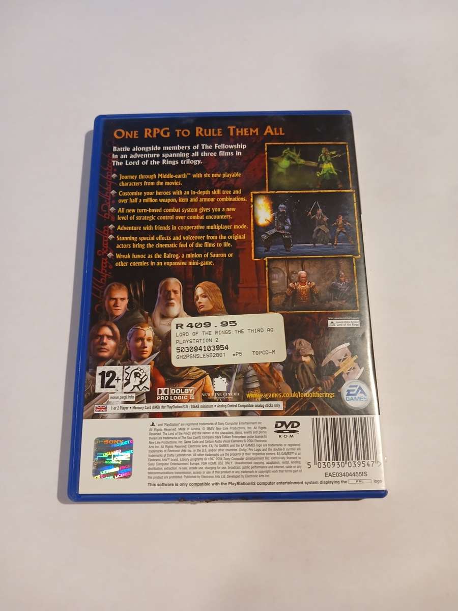 Playstation 2, Lord of the Rings, The Third Age