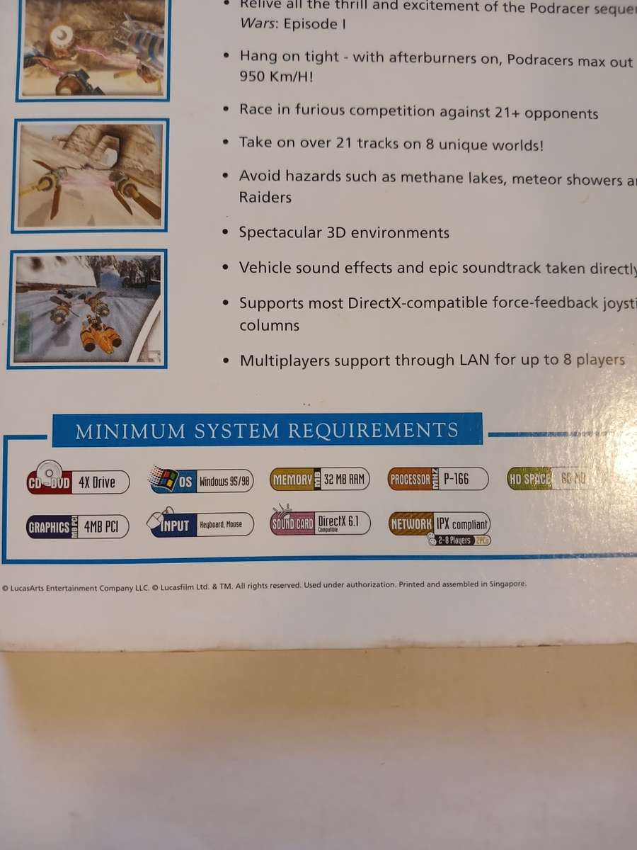 Star Wars Racer, Episode 1, PC CD-rom