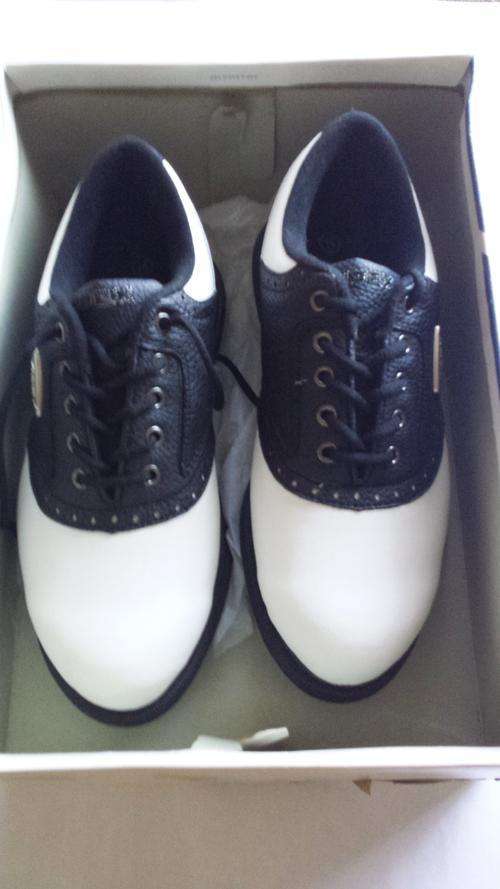 Mens' Golf Shoes, White/Black
