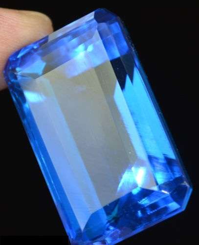 ***HUGE RARE*** ***IGL LAB CERTIFIED*** 85.65 Ct Emerald Cut Deep Blue Topaz