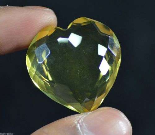 ***HUGE RARE*** ***LAB CERTIFIED*** 55.50 Ct Heart Shape Flashy Yellow Citrine