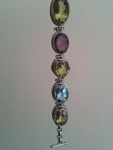Sterling Silver Semi Precious Bracelet