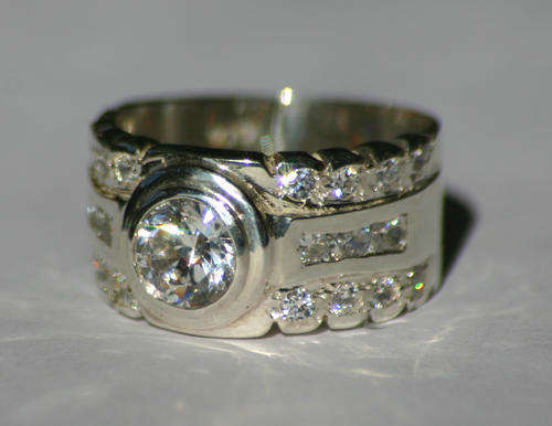 60% OFF - WHITE CZ STERLING SILVER RING