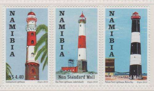 Namibia 2010 S.A.C.C. 703-705 "Lighthouses" Set of 3 M.N.H.