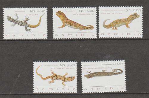 Namibia 2009 S.A.C.C. 668-672 "Geckos" Set of 5 M.N.H.