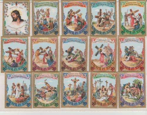 Thematic: Religious"  14 stations of the cross" Set of 14 M.N.H.