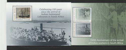 S.A. 2011  "150th Anniversary of arrival of Indian Labourers" 2 M/Sheets M.N.H.