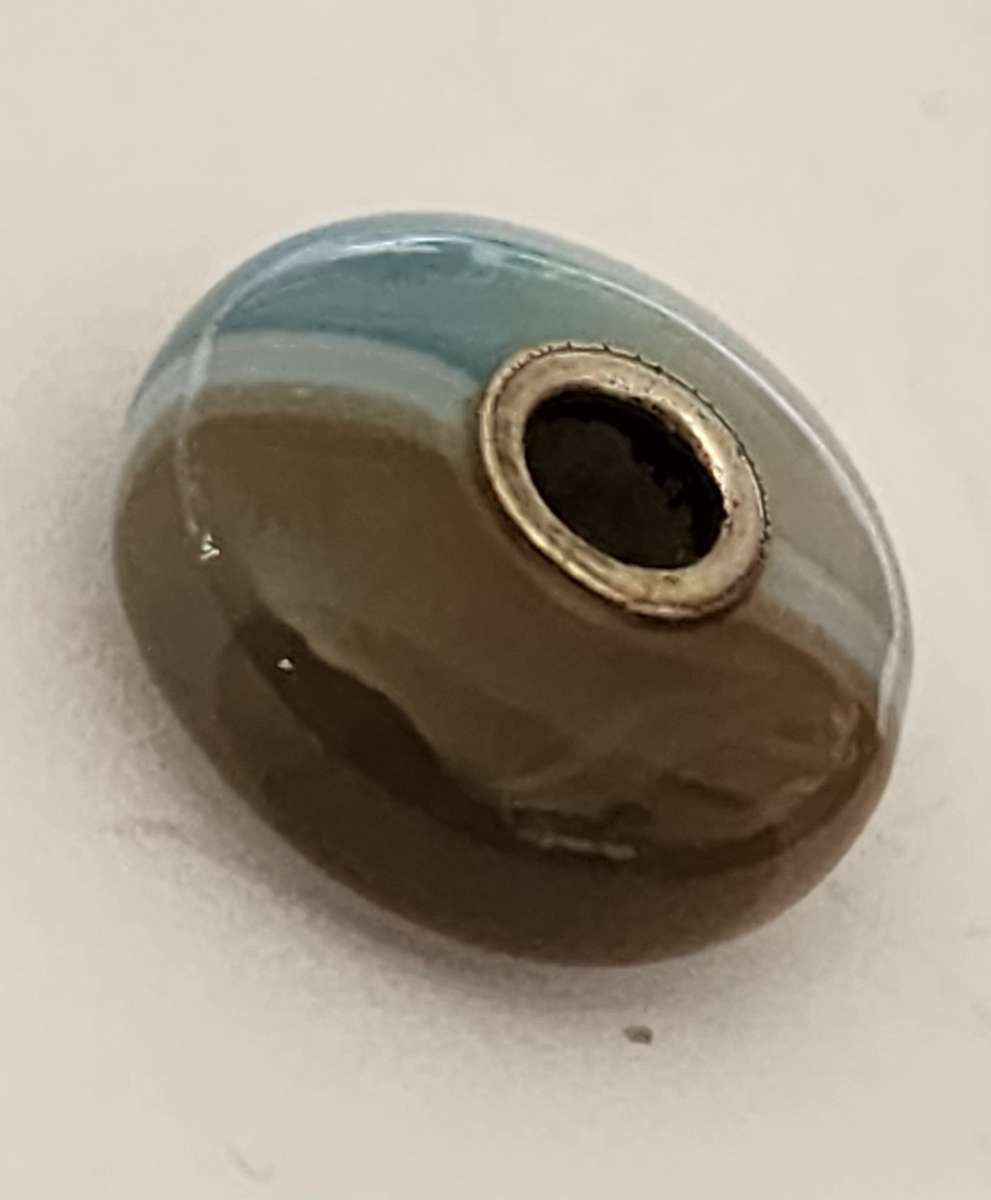 Striped Agate Gemstone Trollbead - RETIRED BEAD