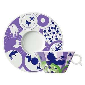 Tea Set - Purple Birds design