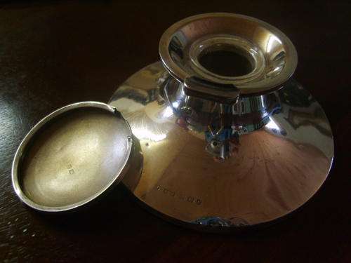 1900 HALLMARKED SILVER INKWELL