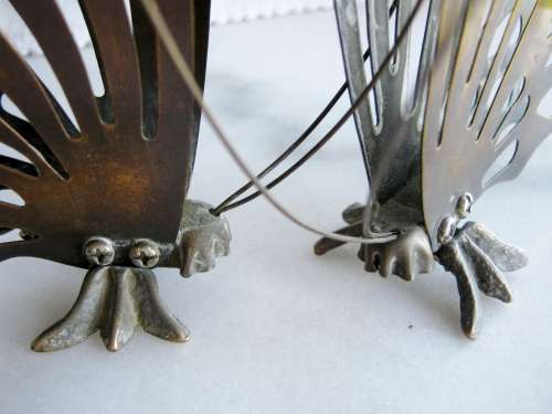 Brass Butterflies - set of  2