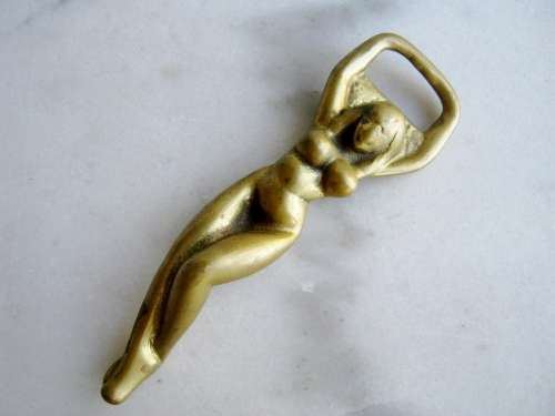 Solid Brass Naked Lady bottle opener