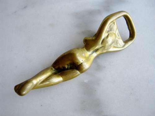 Solid Brass Naked Lady bottle opener