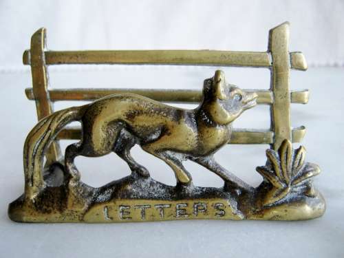Brass Letter Holder - Fox