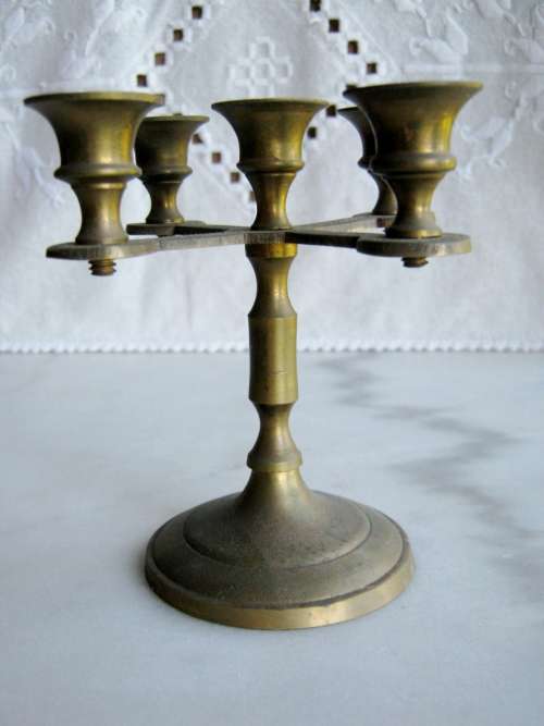 Brass Candlestick - holds 5 candles