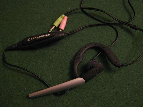 Sennheiser, ear and mike set