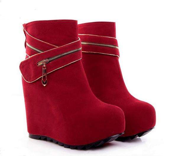 STUNNING!!!   LADIES WEDGE ANKLE BOOTS  **4 COLOURS**  (SIZE  2.5 - 6)