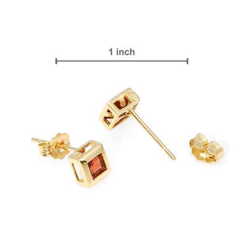 ****R5000**** GOLD EARRINGS WITH 3.10 ctw Genuine Garnets Crafted in 14K Yellow Gold