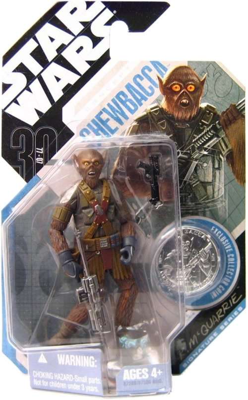 Star Wars 30th Anniversary Ralph McQuarrie Concept Chewbacca Action Figure with Silver Colored Colle