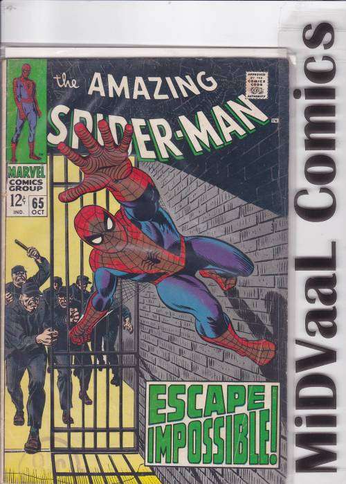 The Amazing Spider-Man Issue # 65 CONDT VERY GOOD - Oct '68  The Impossible Escape!"