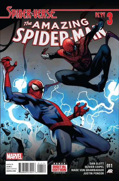 The Amazing Spider-Man Issue # 11 "Spider-Verse", part 3  AMAZING SPIDER-MAN VS. SUPERIOR SPIDER-MAN