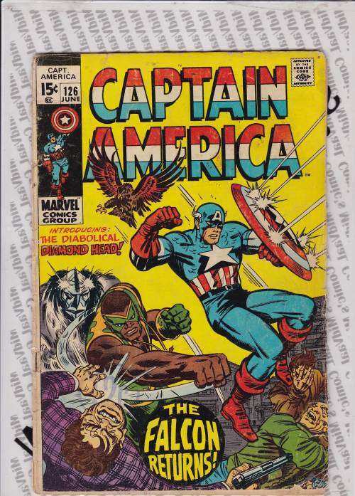 Captain America Issue # 126 CONDT VERY GOOD  (Diamond Head)   "The Fate of the Falcon!"