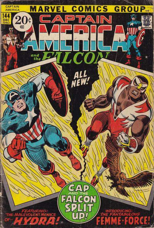 Captain America Issue # 144 CONDT GOOD  (Captain America and Falcon split up)