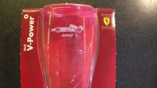 SHELL V-POWER FERRARI COLLECTORS GLASS-2007 CHAMPION CAR