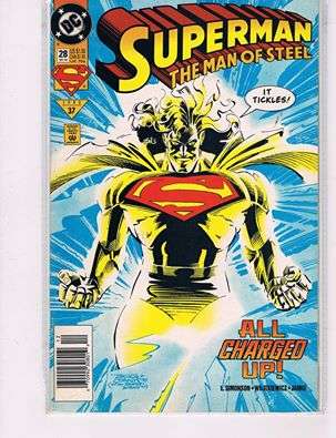 SUPERMAN THE MAN OF STEEL # 28 NEAR MINT