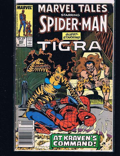 MARVEL TALES Starring SPIDER-MAN GUST STARRING TIGRA # 203 CONDT GOOD+