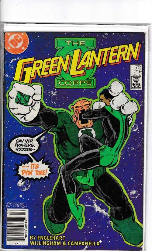 THE GREEN LANTERN CORPS-DEC.87 # 219 CONDT VERY GOOD