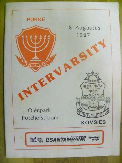 Rugby Programme - Intervarsity 1987 Pukke vs Shimlas