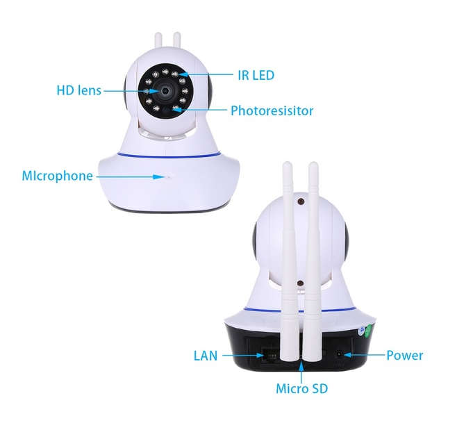 2019 New Wireless Pan Tilt HD1080P Security Network CCTV IP Camera Night Vision WIFI IR